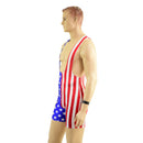 Mens Muscle Cut Y Back Singlet in Stars and Stripes - Coquetry Clothing