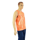 Mens Neon Orange Sparkly Jewel Muscle Tank - Coquetry Clothing
