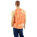 Mens Neon Orange Sparkly Jewel Muscle Tank - Coquetry Clothing