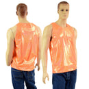 Mens Neon Orange Sparkly Jewel Muscle Tank - Coquetry Clothing