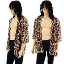 Mens Open Front Nomad Shirt in Leopard Print - Coquetry Clothing