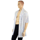 Mens Open Front Nomad Shirt in White Kaleidoscope - Coquetry Clothing