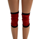 Mens or Womens Red and Black Wrestling Knee Pad Covers - Coquetry Clothing