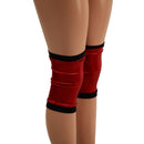 Mens or Womens Red and Black Wrestling Knee Pad Covers - Coquetry Clothing