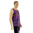 Mens Rainbow Leopard Muscle Shirt - Coquetry Clothing