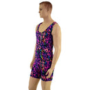 Mens Rainbow Leopard Singlet Romper - Coquetry Clothing