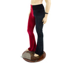 Mens Red and Black Harlequin Velvet Bootcut Pants and Shirt Set - Coquetry Clothing