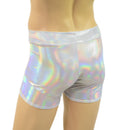 Mens Rio Midrise Shorts in Flashbulb Holographic - Coquetry Clothing