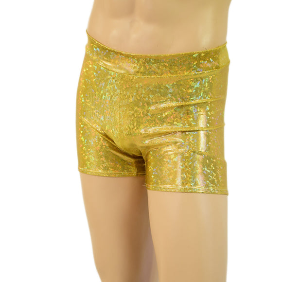 Mens Rio Midrise Shorts in Gold Kaleidoscope - Coquetry Clothing