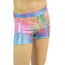 Mens Rio Midrise Shorts in Rainbow Shattered Glass - Coquetry Clothing