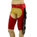 Mens Sahara Shorts Chaps with Gladiator Fringe - Coquetry Clothing