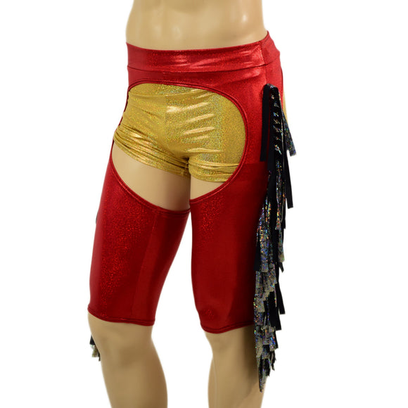Mens Sahara Shorts Chaps with Gladiator Fringe - Coquetry Clothing