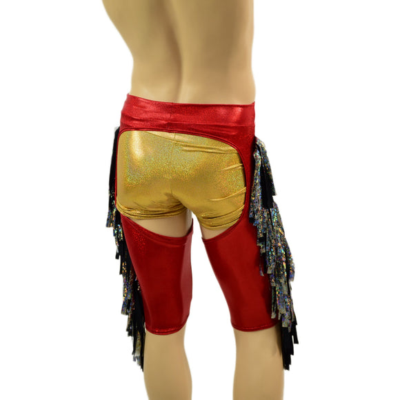 Mens Sahara Shorts Chaps with Gladiator Fringe - Coquetry Clothing