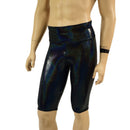 Mens Sahara Shorts in Black Holographic - Coquetry Clothing