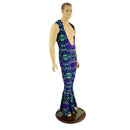 Mens Sleeveless Bell Bottom Catsuit with Deep Bro V Neckline and Hood - Coquetry Clothing