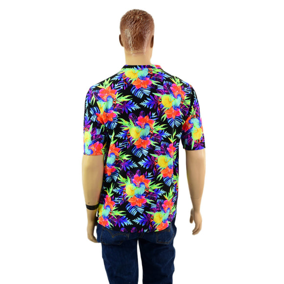 Mens Sonic Bloom Tee Sleeve, V Neck Shirt - Coquetry Clothing