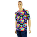 Mens Sonic Bloom Tee Sleeve, V Neck Shirt - Coquetry Clothing