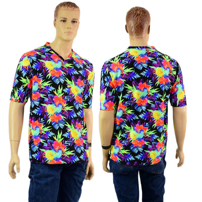 Mens Sonic Bloom Tee Sleeve, V Neck Shirt - Coquetry Clothing