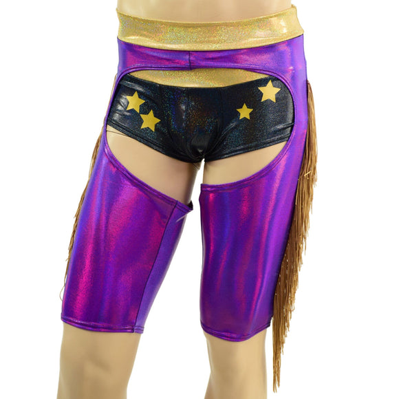 Mens Starry Lowrise Cheeky Aruba Shorts & Chaps Set or Separates - Coquetry Clothing