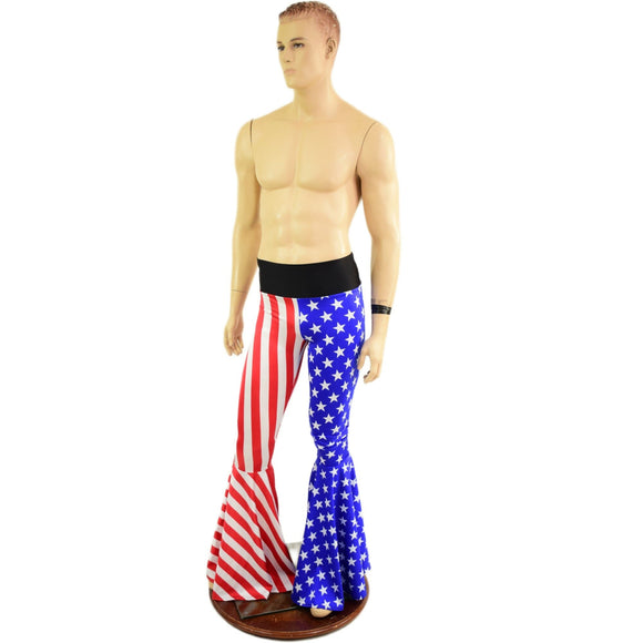 Mens Stars and Stripes Bell Bottom Flares - Coquetry Clothing