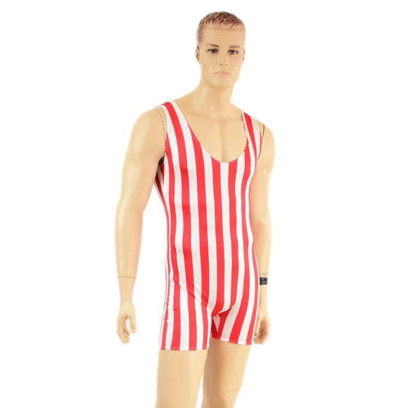 Mens Strong Man Striped Singlet - Coquetry Clothing