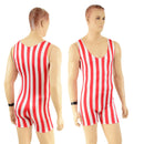 Mens Strong Man Striped Singlet - Coquetry Clothing