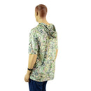 Mens Tee Sleeve Hoodie in Cold Cash Print - Coquetry Clothing