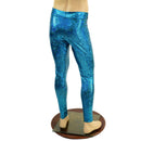 Mens Turquoise Shattered Glass Midrise Leggings - Coquetry Clothing