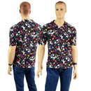 Mens Unicorns and Rainbows Tee Sleeve, V Neck Shirt - Coquetry Clothing