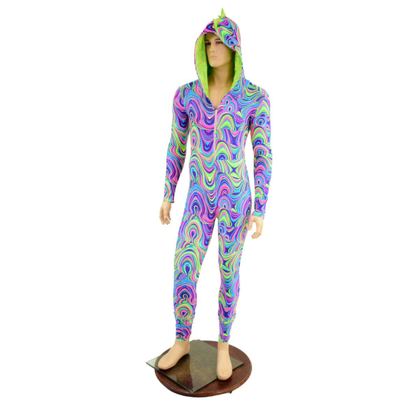 Mens UV Glow Worm Dragon Catsuit - Coquetry Clothing