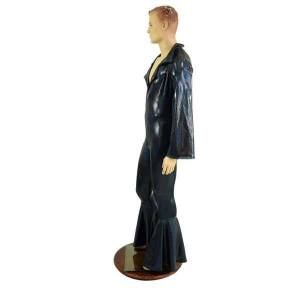 Mens Waterloo Catsuit in Black Holographic - Coquetry Clothing