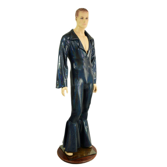 Mens Waterloo Catsuit in Black Holographic - Coquetry Clothing