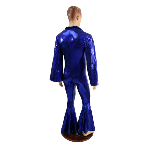 Mens Waterloo Catsuit in Blue Sparkly Jewel - Coquetry Clothing