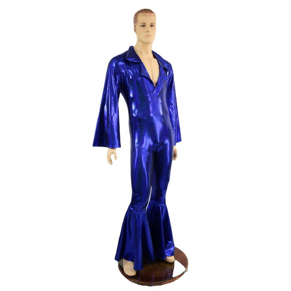 Mens Waterloo Catsuit in Blue Sparkly Jewel - Coquetry Clothing