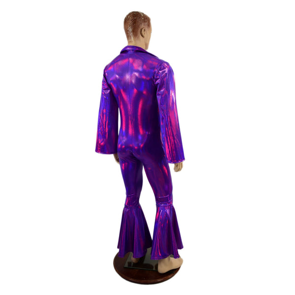 Mens Waterloo Catsuit in Grape Holographic - 3