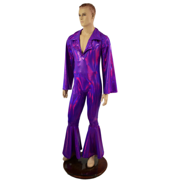 Mens Waterloo Catsuit in Grape Holographic - 5
