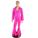 Mens Waterloo Catsuit in Neon Pink Sparkly Jewel - Coquetry Clothing