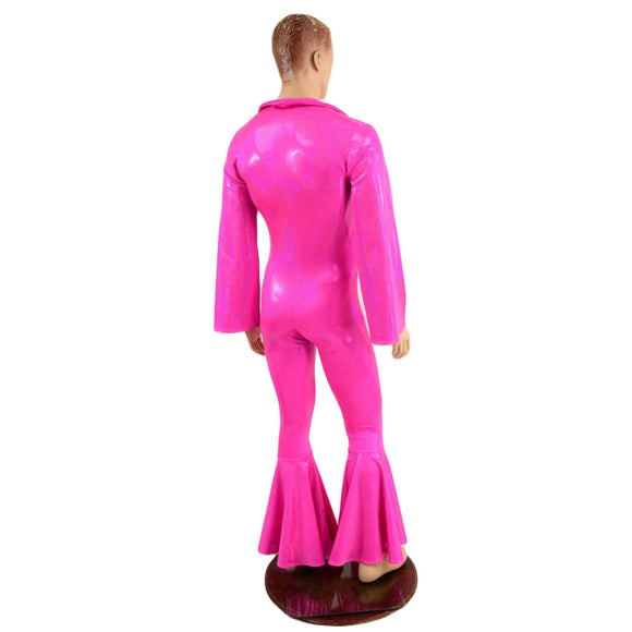 Mens Waterloo Catsuit in Neon Pink Sparkly Jewel - Coquetry Clothing