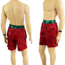 Mens Watermelon Zip Front Hooded Vest with Pockets (Shorts Optional) - Coquetry Clothing