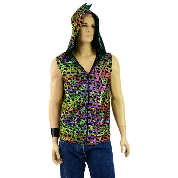 Mens Zipper Front Dragon Hoodie - Coquetry Clothing