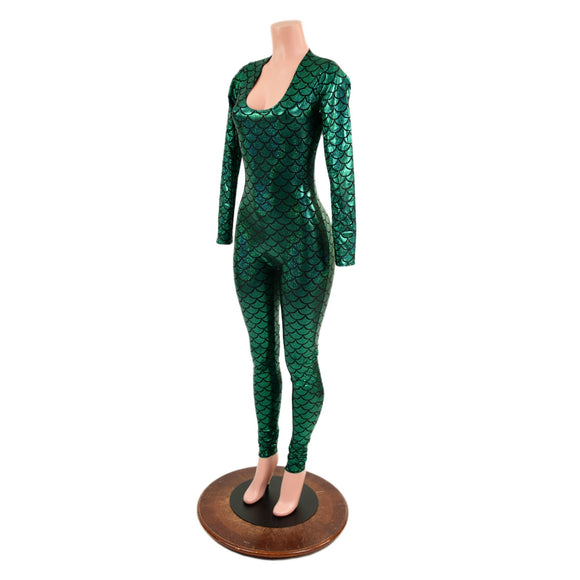 Mera Long Sleeve Scoop Neck Catsuit - Coquetry Clothing