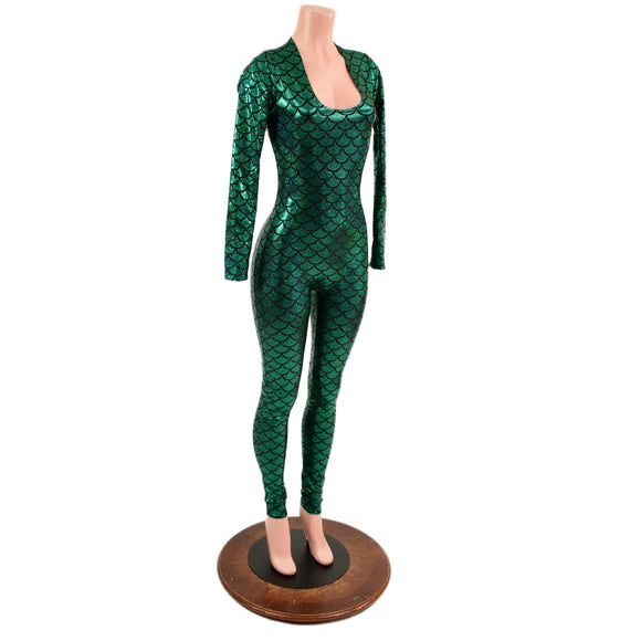 Mera Long Sleeve Scoop Neck Catsuit - Coquetry Clothing