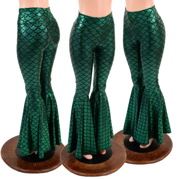 Mermaid High Waist Bell Bottom Flares - Coquetry Clothing
