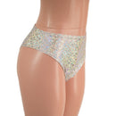 Midrise Brazilian Siren Shorts in Silver/Pink Scale - Coquetry Clothing