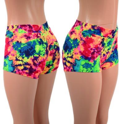 Midrise Shorts in Acid Splash - Coquetry Clothing