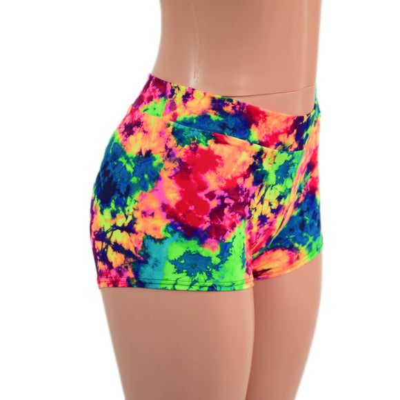Midrise Shorts in Acid Splash - Coquetry Clothing