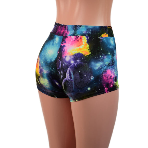 Midrise Shorts in Galaxy - Coquetry Clothing