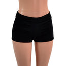 Midrise Shorts in Smooth Black Spandex - Coquetry Clothing