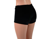 Midrise Shorts in Smooth Black Spandex - Coquetry Clothing
