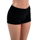 Midrise Shorts in Smooth Black Spandex - Coquetry Clothing
